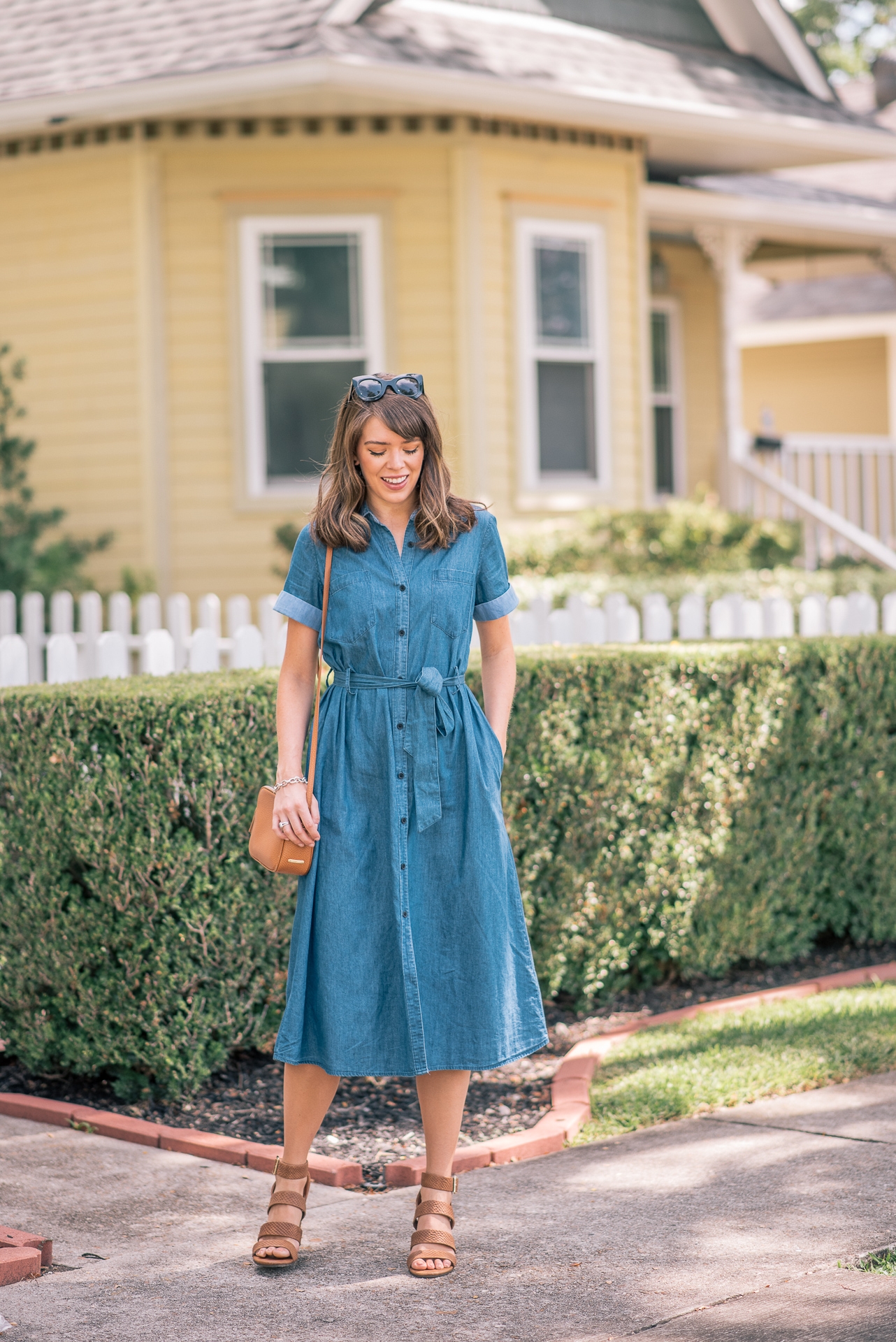 Denim dress shop outfit fall