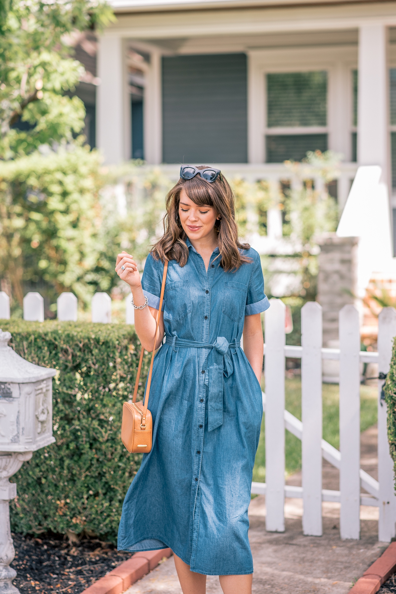 Jean dress shop fall outfit