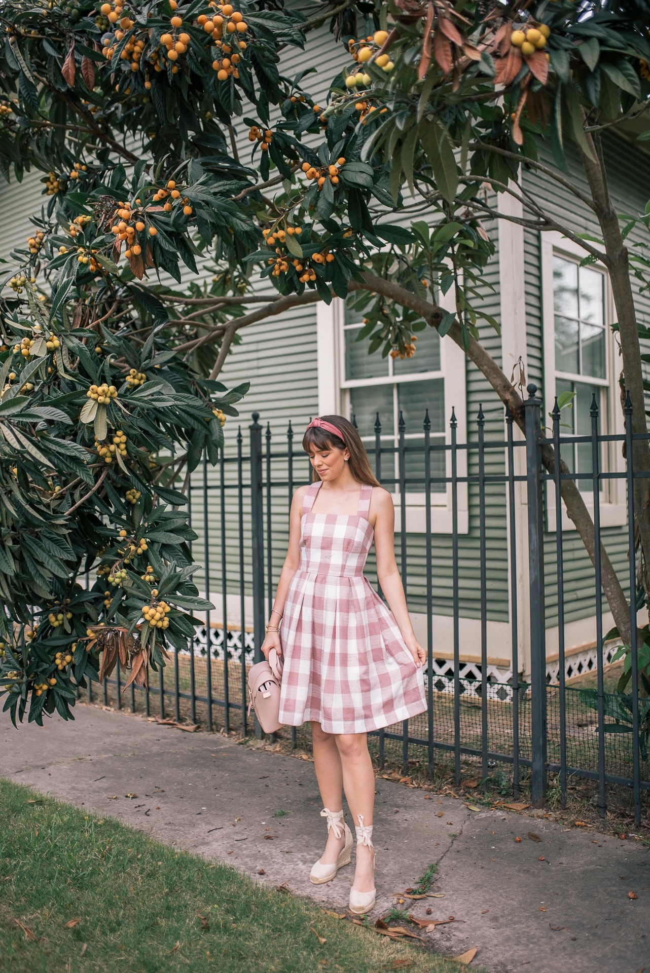 The Perfect White And Pink Gingham Dress