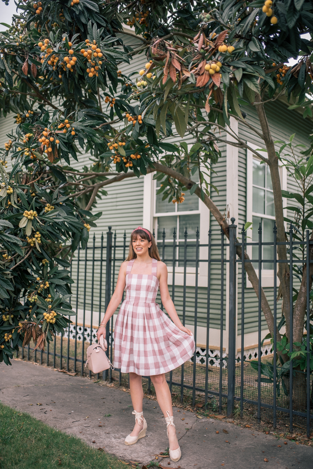 The Perfect White And Pink Gingham Dress